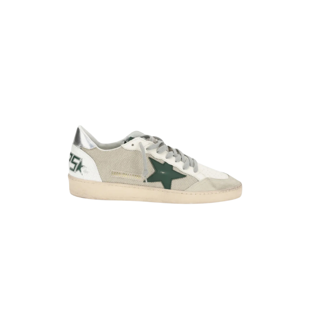 Tênis Golden Goose Ball-Star Talão Verde
