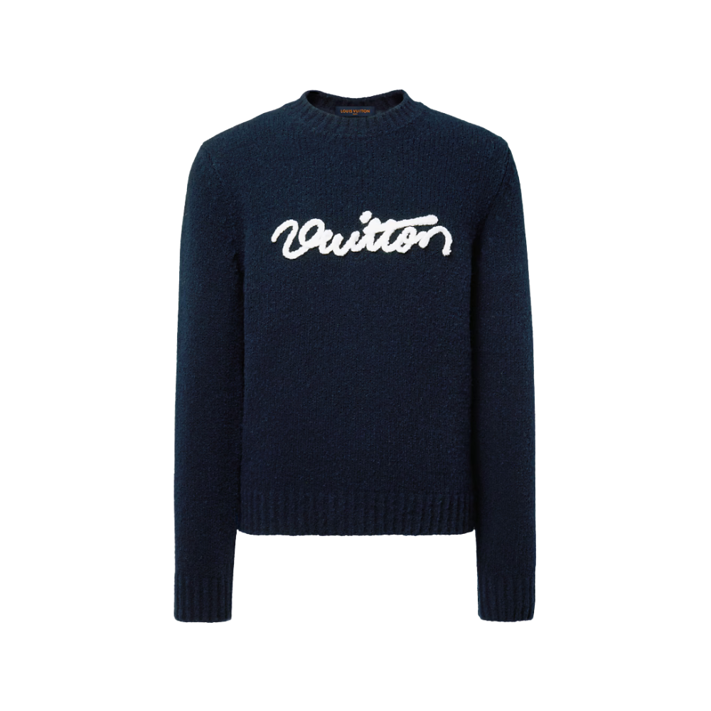 Suéter Louis Vuitton Embroidered Signature Long-Sleeved Crewneck