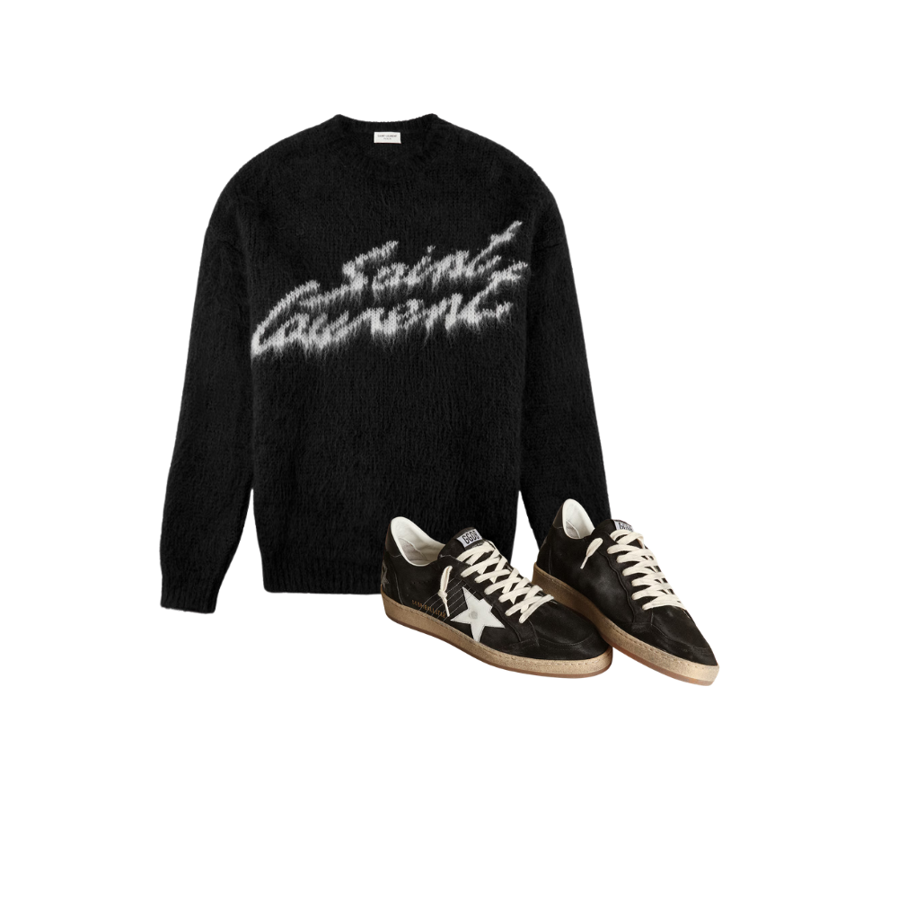 KIT Suéter Yves Saint Laurent + Golden Goose Ball-Star Black — foto 1