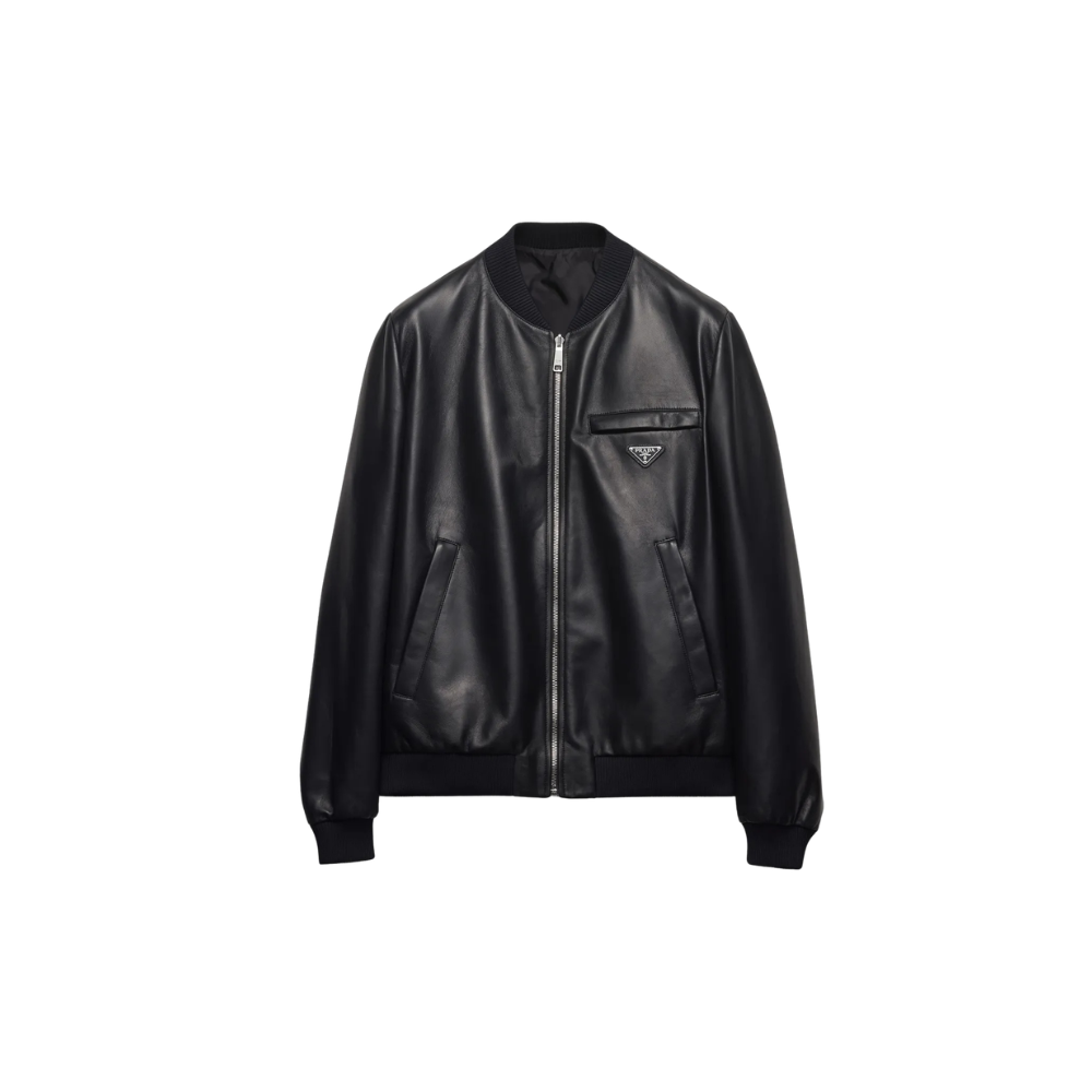 Jaqueta Prada Bomber De Couro