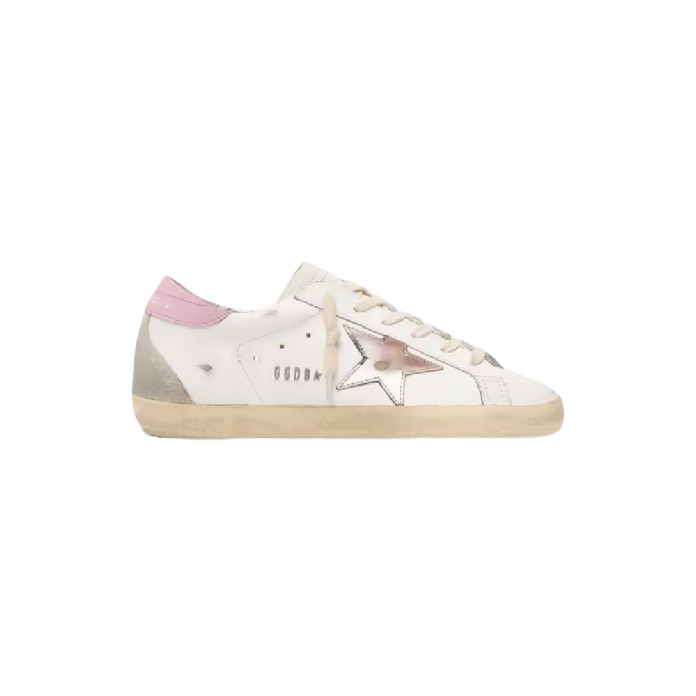 Golden Goose Super-Star Silver Leather star and pink heel tab — foto 1